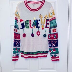 Cute Ugly Christmas Sweater | Holiday Party Outfit | Festive Knit Pullover